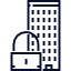 Building security, locked down.